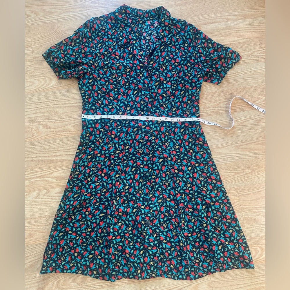 Vintage Floral Midi Dress